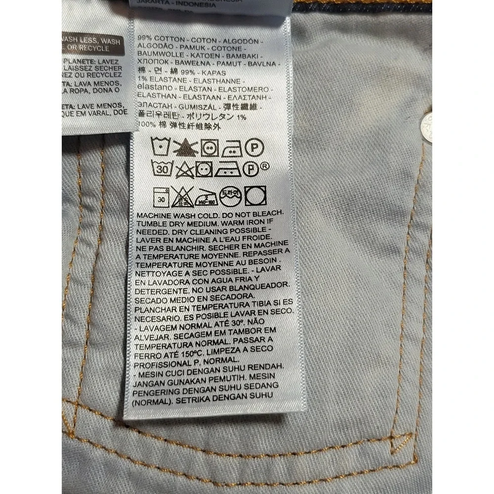 Levis 541 Athletic Taper Jeans Mens 48x29 Dark Blue Denim Cotton Stretch Classic